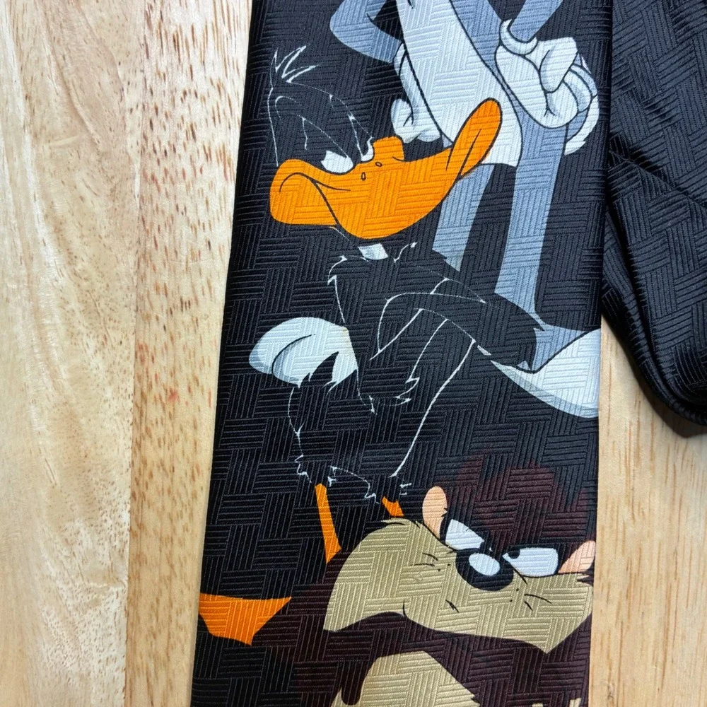 Vintage 1997 Looney Tunes Tie Bugs Daffy Taz Marvin Warner Bros 90s